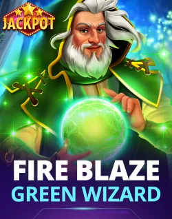 Online Slot Games - Fire Blaze: Green Wizard